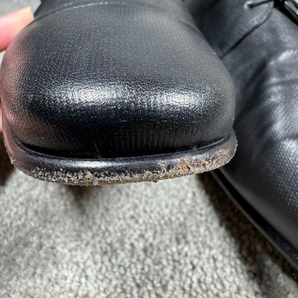Hugo Boss Derby Shoes Black Micro Textured Leather Made in Italy‎ Mens 11